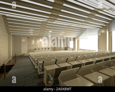 3d render of cinema theater conference room Stock Photo