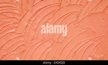 Abstract Painted Wall Surface. Stucco Background With Copy Space For design.Vintage light pink plaster Wall Texture. Pastel Background. Stock Photo