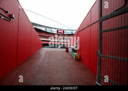 London, UK. 22nd Sep, 2019. General view of The Emirates Stadium during the Premier League match between Arsenal and Aston Villa at the Emirates Stadium, London, England on 22 September 2019. Photo by Tom Smeeth. Editorial use only, license required for commercial use. No use in betting, games or a single club/league/player publications. Credit: UK Sports Pics Ltd/Alamy Live News Stock Photo