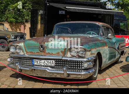 WROCLAW, POLAND - August 11, 2019: USA cars show, 1936 Buick Limited. Rusty car requiring renovation. Stock Photo