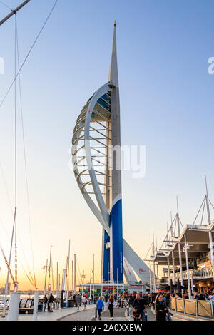 The Spinnaker Tower, a landmark observation tower in Portsmouth, England, UK.