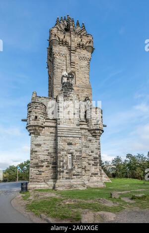 The Scottish National Wallace Monument to Sir William Wallace at Stirling who defeated King Edward I army at Stirling Bridge in 1297 Stock Photo