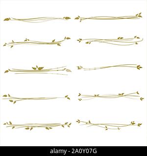 vintage flourishes and spring tree branches and leaves. Retro decorative frame, For romantic calligraphy style postcard, wedding invitation. Stock Vector