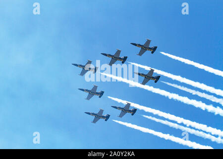 Breitling Air demo team in formation Stock Photo