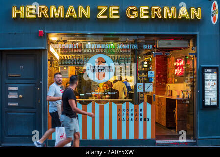 Herman Ze German Soho London German Sausage restaurant in Old