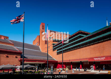 British Library London on Euston Road - Building opened 1998 Architect Colin St John Wilson in collaboration with his wife MJ Long Stock Photo