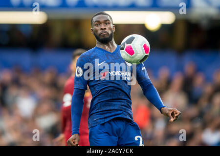 London, UK. 22nd Sep, 2019. Fikayo Tomori of Chelsea during the Premier League match between Chelsea and Liverpool at Stamford Bridge, London, England on 22 September 2019. Photo by Salvio Calabrese. Editorial use only, license required for commercial use. No use in betting, games or a single club/league/player publications. Credit: UK Sports Pics Ltd/Alamy Live News Stock Photo