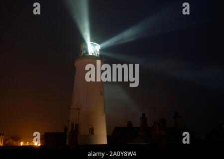 Southwold lighthouse at night Stock Photo