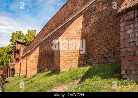 Old fortified walls in Chelmno, a city in the Kuyavian-Pomeranian Voivodeship. Poland Stock Photo