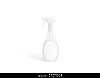 Blank white spray bottle mock up isolated, front view Stock Photo