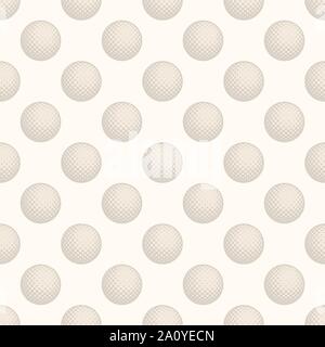 White background with seamless color golf balls pattern Stock Vector