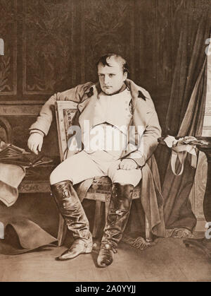 Napoleon Bonaparte. Engraving of the 19th century. Stock Photo