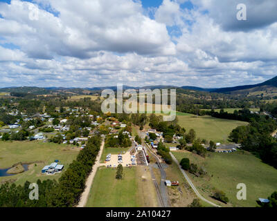 The restored Mary Valley Rattler Steam train is a popular attraction in the Gympie - Amamoor Mary Valley region of Queensland Australia Stock Photo