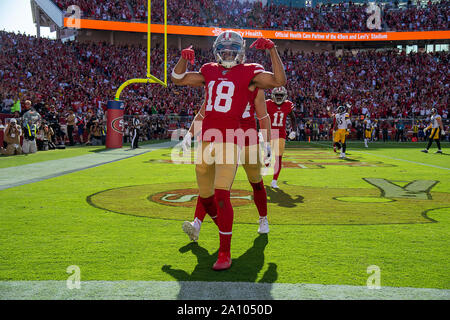 Santa Clara, California, USA. 19th Jan, 2020. San Francisco 49ers  quarterback Jimmy Garoppolo (10) and fullback Kyle Juszczyk (44) pregame on  Sunday, January 19, 2020, at Levis Stadium in Santa Clara, California.