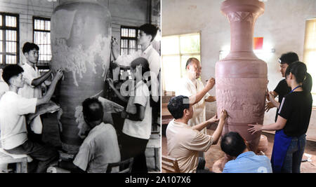 https://l450v.alamy.com/450v/2a107x6/190923-beijing-sept-23-2019-xinhua-left-file-photo-taken-in-1973-and-provided-by-li-renping-2nd-l-shows-li-learning-nixing-pottery-making-techniques-at-a-pottery-factory-in-qinzhou-south-chinas-guangxi-zhuang-autonomous-regionright-photo-taken-on-june-14-2019-by-zhang-ailin-shows-li-renping-2nd-l-studying-the-carving-methods-of-nixing-pottery-at-a-workshop-in-qinzhou-despite-the-low-number-of-finished-products-and-fine-artworks-due-in-large-part-to-technical-barriers-in-the-past-nixing-pottery-is-now-enjoying-robust-growth-momentum-thanks-to-the-efforts-made-to-overcom-2a107x6.jpg