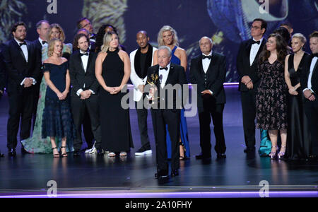 Lorne Michaels and cast and crew of 'Saturday Night Live' accept the Outstanding Variety Sketch Series award for 'Saturday Night Live' onstage during the 71st annual Primetime Emmy Awards at the Microsoft Theater in downtown Los Angeles on Sunday, September 22, 2019. Photo by Jim Ruymen/UPI Stock Photo
