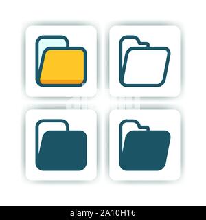 file icon for mobile, web, and presentation with flat color vector illustrator Stock Vector