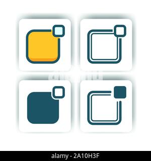 more multimedia icon for mobile, web, and presentation with flat color vector illustrator Stock Vector