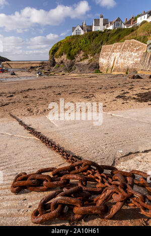 The old harbour at Port Isaac on the north Cornwall coast, England Stock Photo