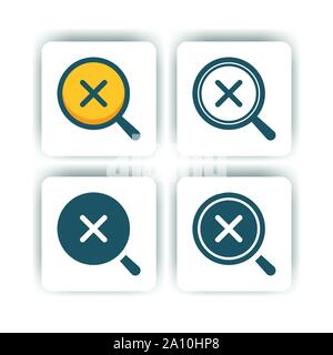 search icon for mobile, web, and presentation with flat color vector illustrator Stock Vector