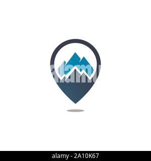 GPS icon vector logo design. Map pointer icon. Pin location symbol.  Flat design style Navigation icons for web and mobile. Stock Vector