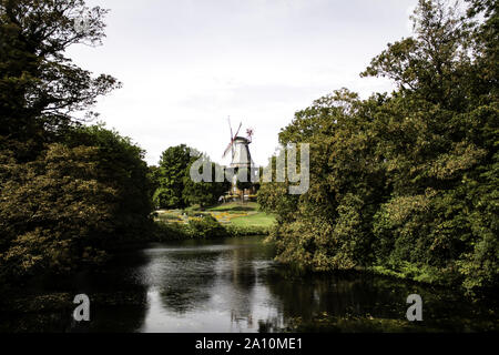 Old mill in germany, detail of windmill, world heritage site Stock Photo