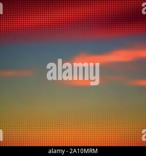 Abstract summer background with halftone overlay Stock Vector
