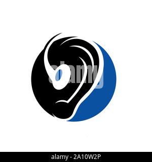 Ear vector icon hearing aid logo design graphics vector illustrations Stock Vector