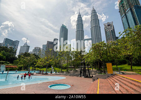 Central Kuala Lumpur and the Petronas Twin Towers, Kuala Lumpur, Malaysia