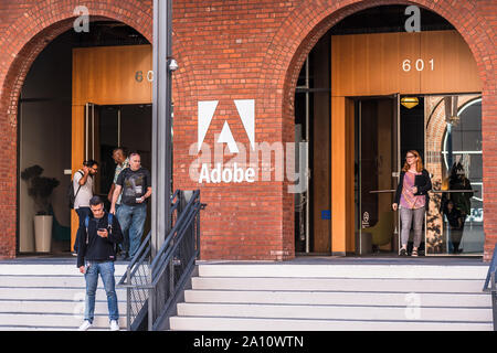 September 20, 2019 San Francisco / CA / USA - Adobe corporate headquarters in San Francisco Stock Photo