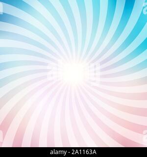 Abstract circus retro graphic radius effects blue and pink pastel color and light effect for comic background. Vector illustration Stock Vector