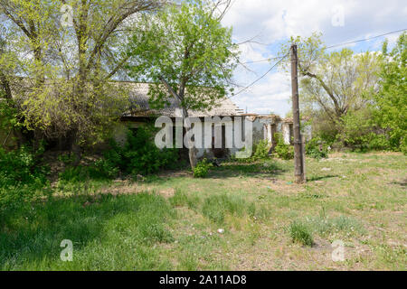 The KarLag Museum in Dolinka, close to Karaganda, Kazakhstan. One of the old barracks. Stock Photo