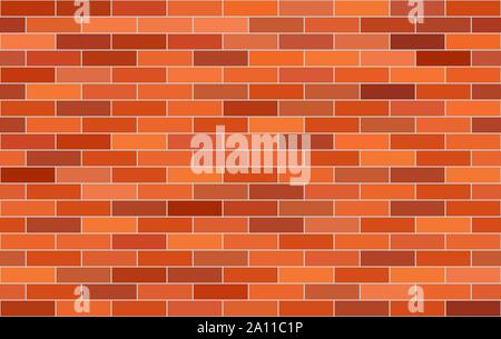 Realistic seamless brick walls. Brick background for design. Flat design. Stock Vector