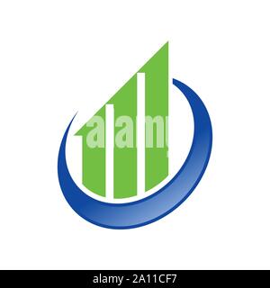 Global Economic Growth Vector Symbol Graphic Logo Design Template Stock Vector