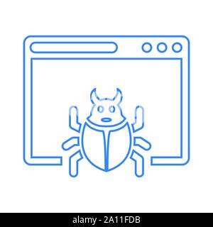 Beautiful design and fully editable Computer, Bug, fixing, repair, virus icon for commercial, print media, web or any type of design projects. Stock Vector