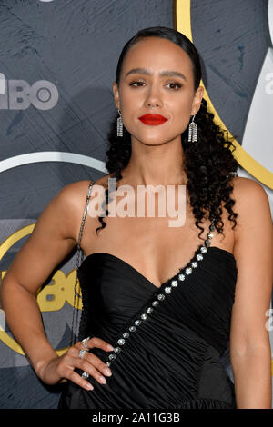 Los Angeles, USA. 23rd Sep, 2019. LOS ANGELES, USA. September 23, 2019: Nathalie Emmanuel at the HBO post-Emmy Party at the Pacific Design Centre. Picture Credit: Paul Smith/Alamy Live News Stock Photo