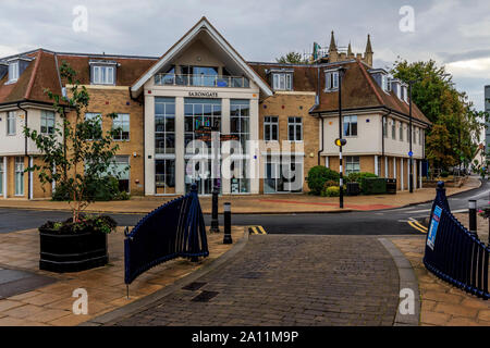 huntingdon town centre high street , cambridgeshire, england, uk, gb Stock Photo