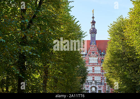 The main building of Gdansk University of Technology in Poland Stock Photo