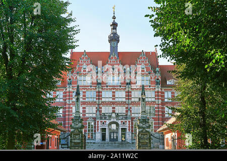 The main building of Gdansk University of Technology in Poland Stock Photo