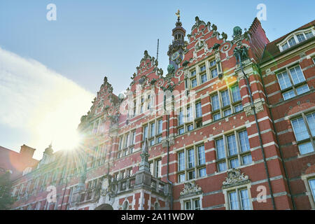 The main building of Gdansk University of Technology in Poland Stock Photo