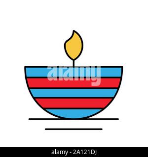 Holy candle glyph icon isolated on white. EPS 10 Stock Vector