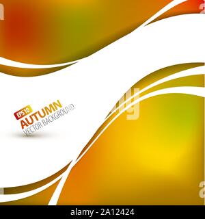 Colorful vector autumn background with place for your text Stock Vector