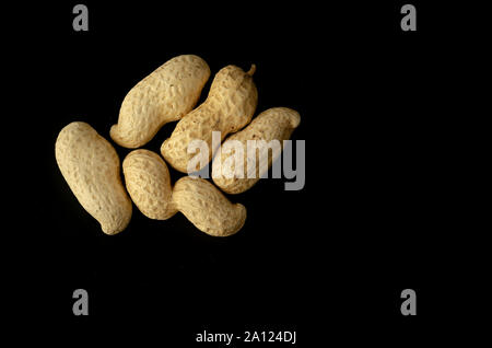 Dried Peanuts in Shells Stock Photo