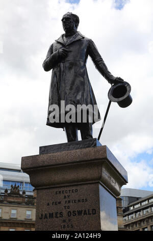 James Oswald MP Statue In George Square, Glasgow, Scotland Stock Photo ...