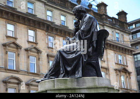Glasgow Scotland George Square Bronze Statue of Thomas Graham 1805 - 1869  Experimental Chemist Stock Photo