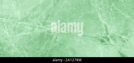 Mint marble texture. Natural patterned stone for background, copy space and design. Abstract marble stone surface. Trendy mint color. Stock Photo