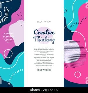 Creative thinking - modern flat design style abstract banner Stock Vector