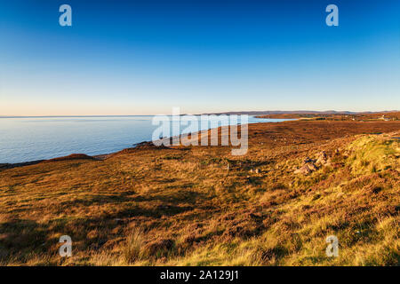 The Scottish coastline between South Erradale and Red Point near Gairloch in the Highlands Stock Photo