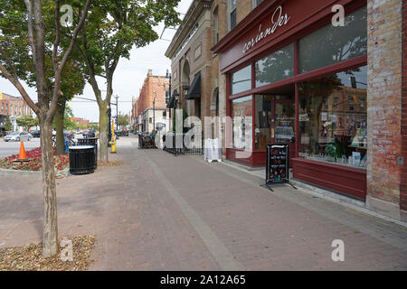 Shopping on Downtown on Huronia Street in Collingwood, Ontario, Canada, North America Stock Photo