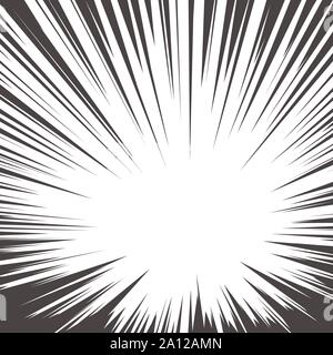 Radial line drawing. Action, speed lines, stripes for black manga book  template, Stock Vector, Vector And Low Budget Royalty Free Image. Pic.  ESY-058956245